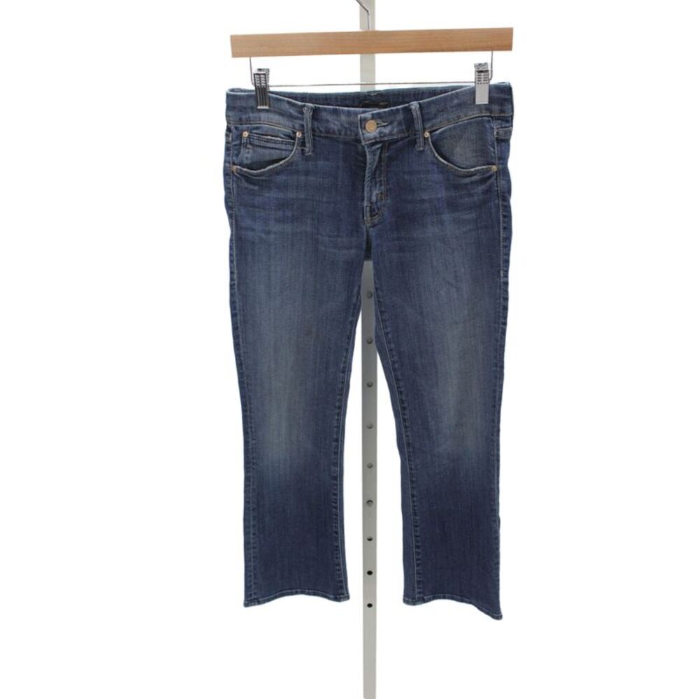 Mother Women Cropped Blue Low Rise Cotton Jeans Size 27